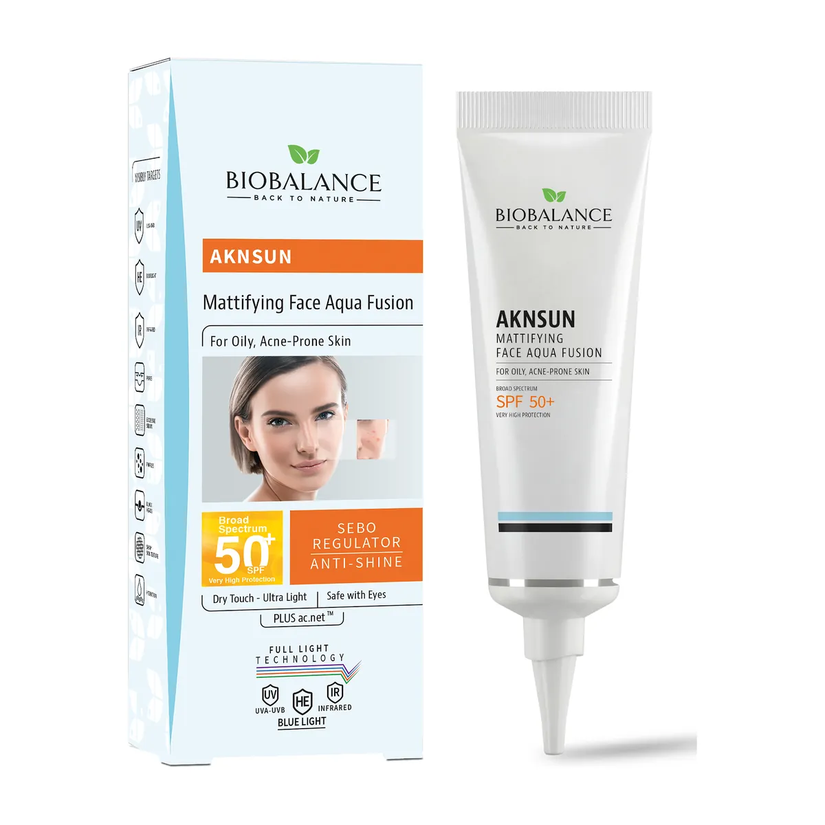 Bio Balance AKNSUN Mattifying Face Aqua Fusion SPF50+ 40ml