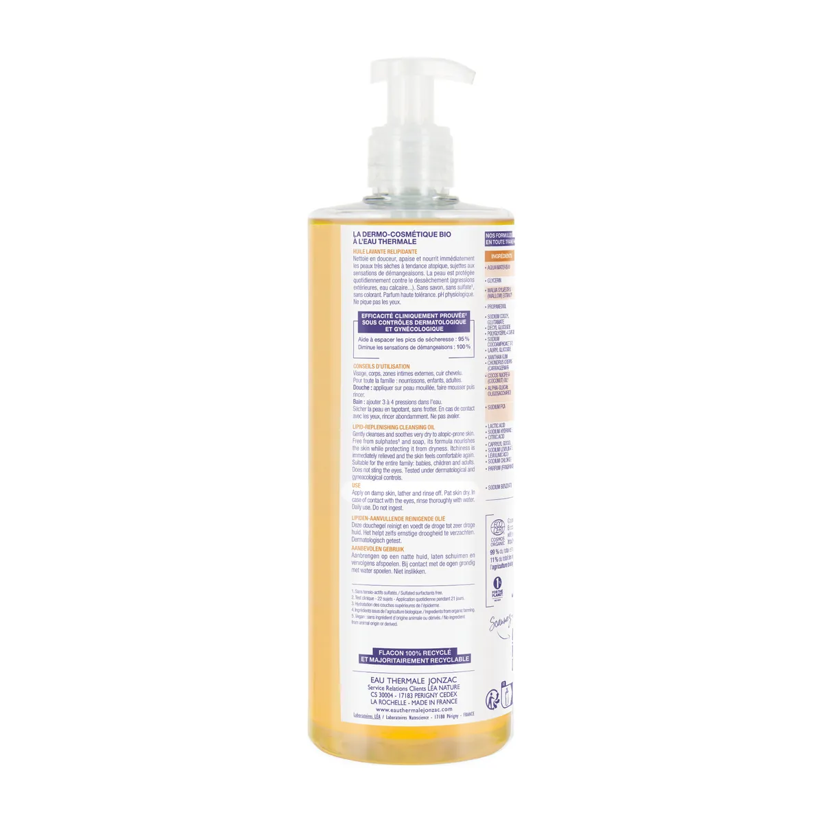 Jonzac Nutritive ATO Lipid-Replenishing Cleansing Oil 500ml