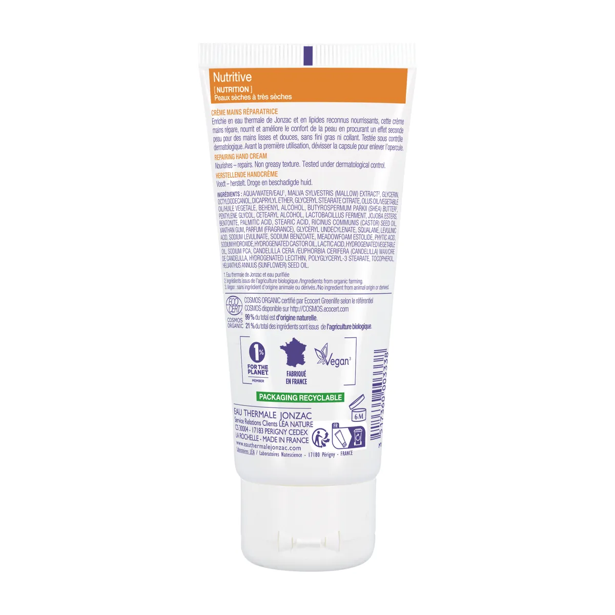 Jonzac Nutritive Repairing Hand Cream 50ml