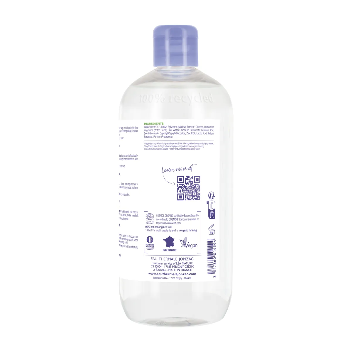 Jonzac Pure Purifying Micellar Water 500ml