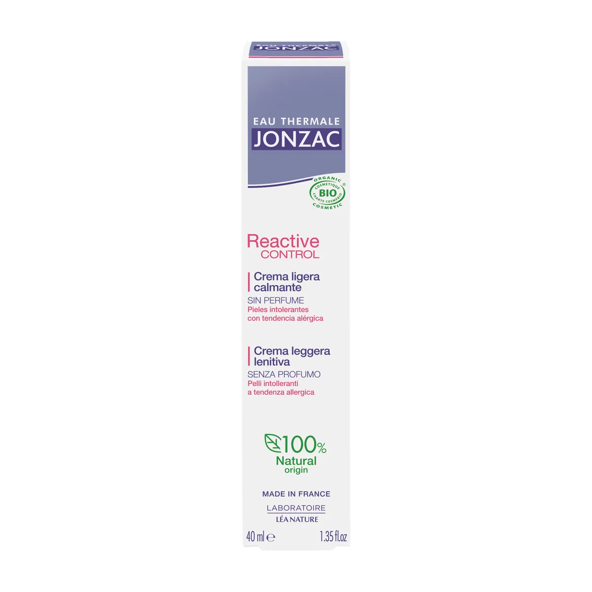 Jonzac Réactive Control High Tolerance Light Emulsion 40ml