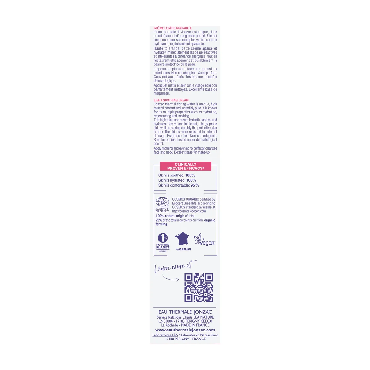 Jonzac Réactive Control High Tolerance Light Emulsion 40ml