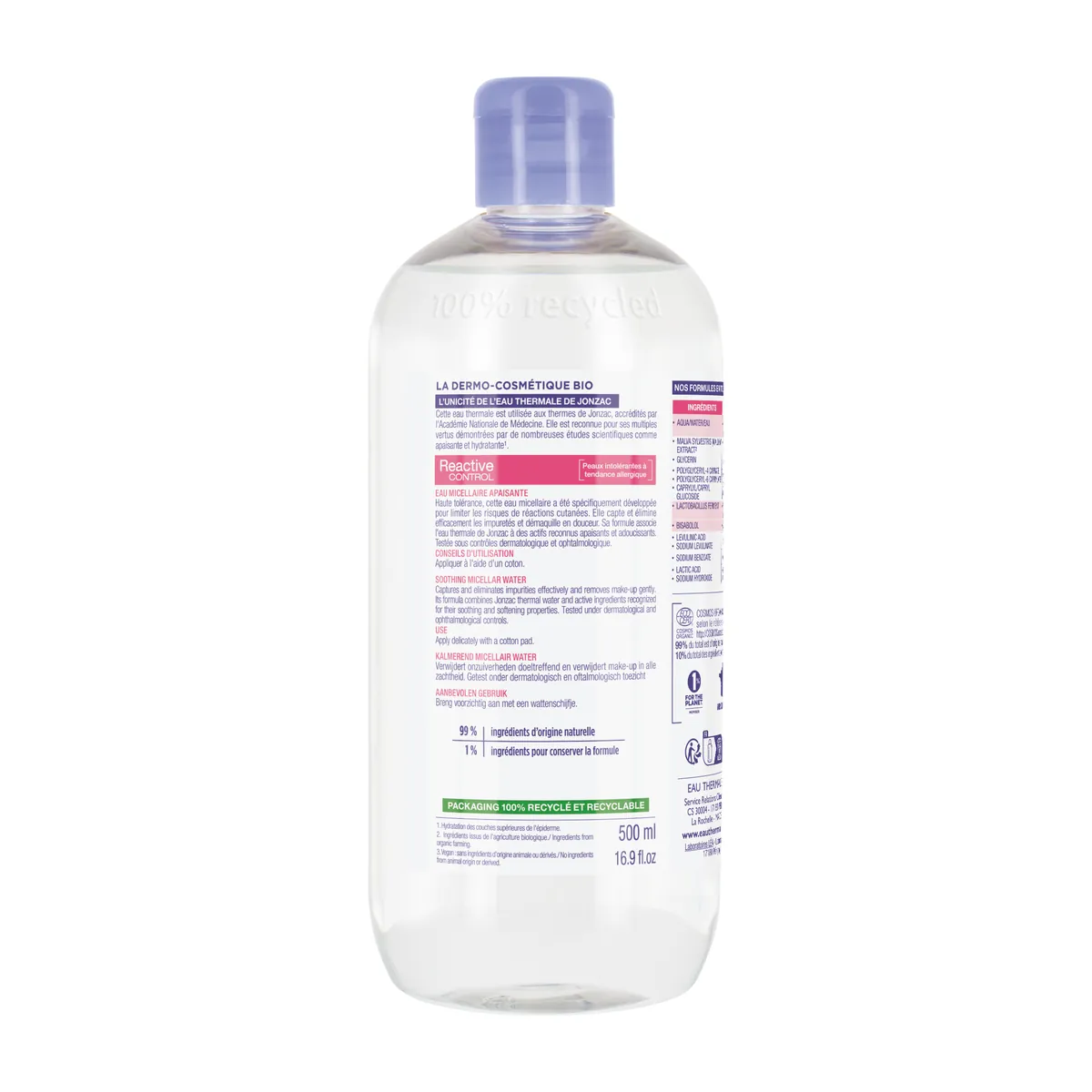 Jonzac Réactive Control Soothing Micellar Water 500ml