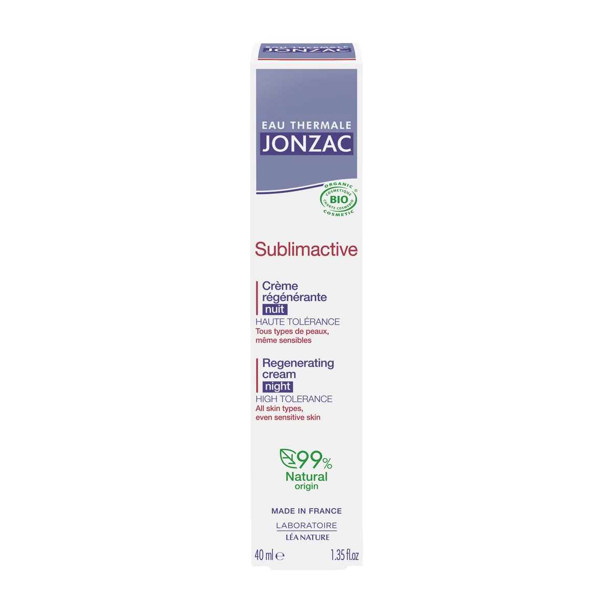 Jonzac Sublimactive Smoothing Night Cream 40ml
