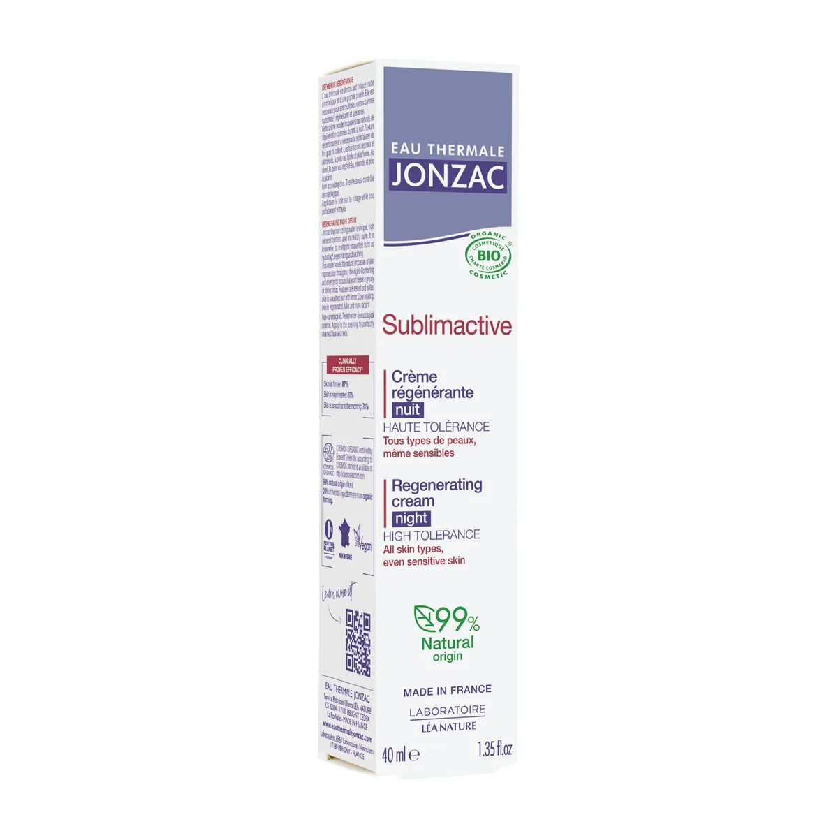 Jonzac Sublimactive Smoothing Night Cream 40ml
