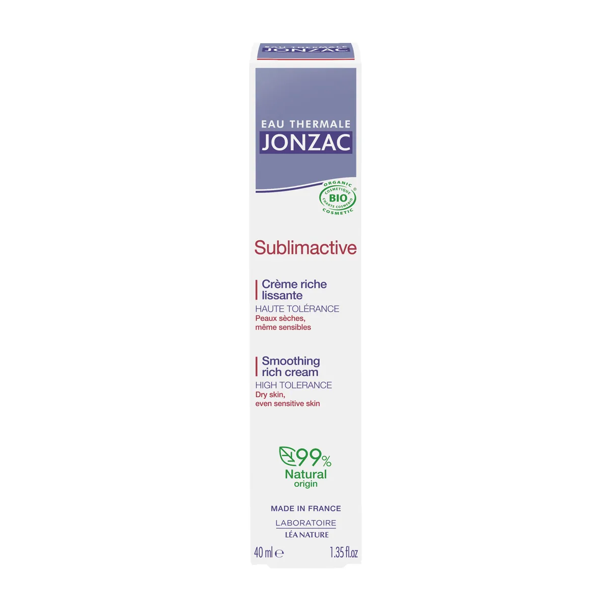 Jonzac Sublimactive Smoothing Rich Cream 40ml