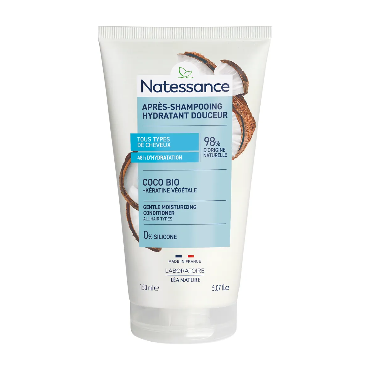 Natessance Extra-Gentle Conditioner Coconut and Botanical Keratin 150ml