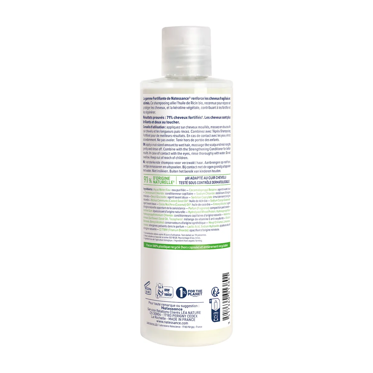 Natessance Fortifying Shampoo Castor Oil 250ml