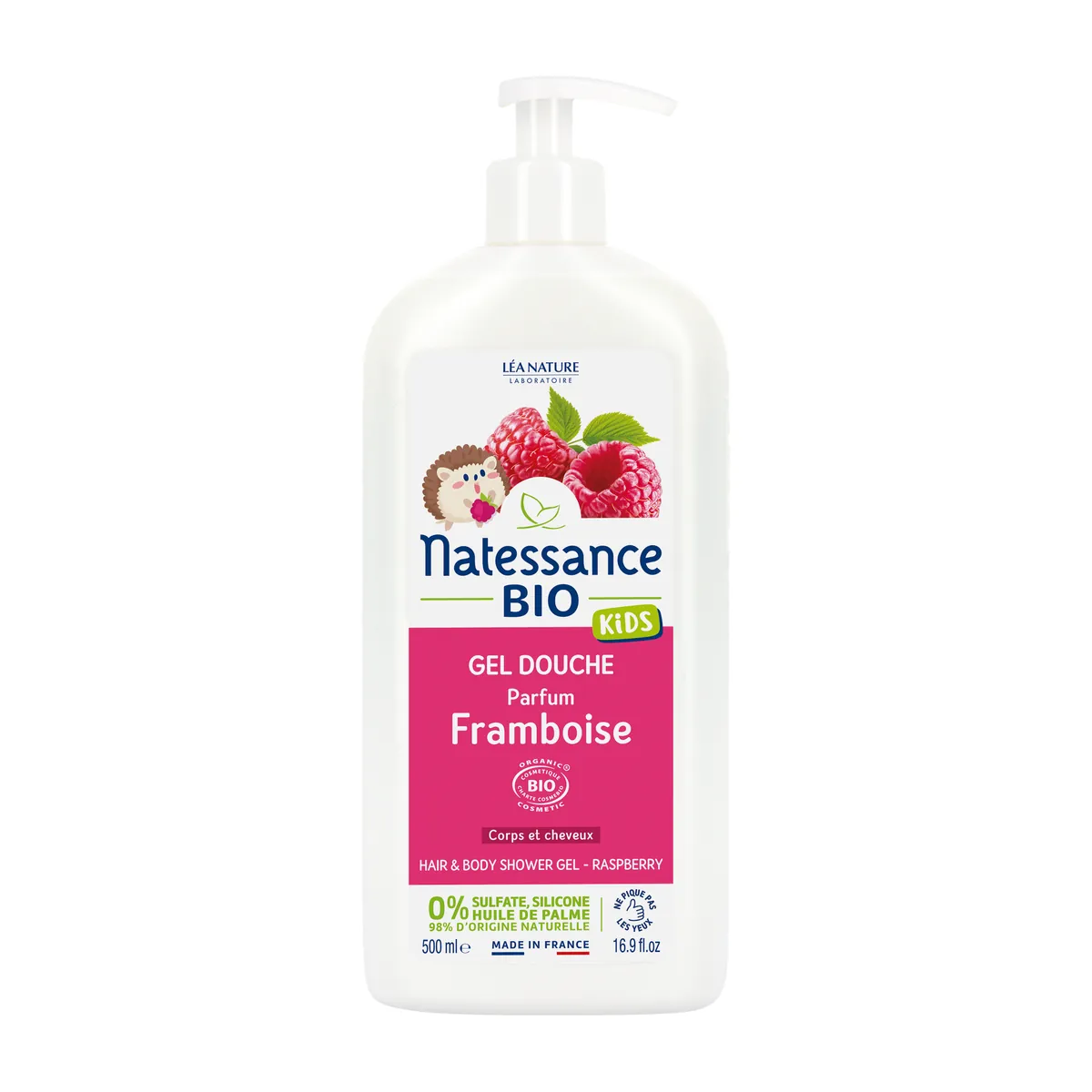 Natessance Kids Raspberry Shower Gel 500ml
