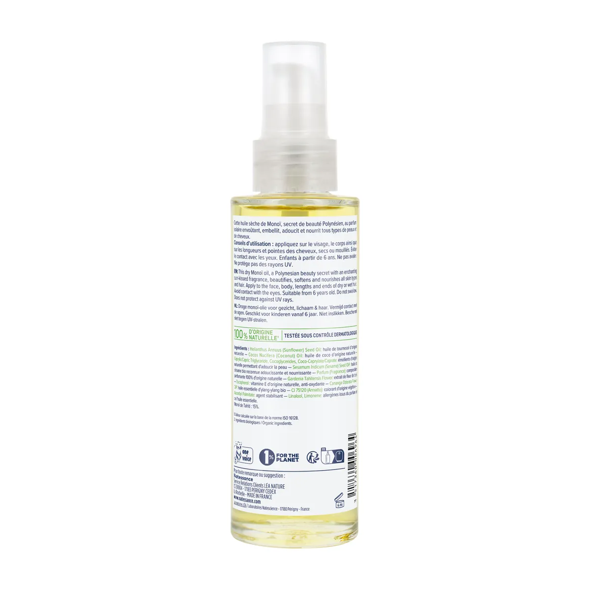 Natessance Monoi Dry Oil Beautify And Shine 100ml