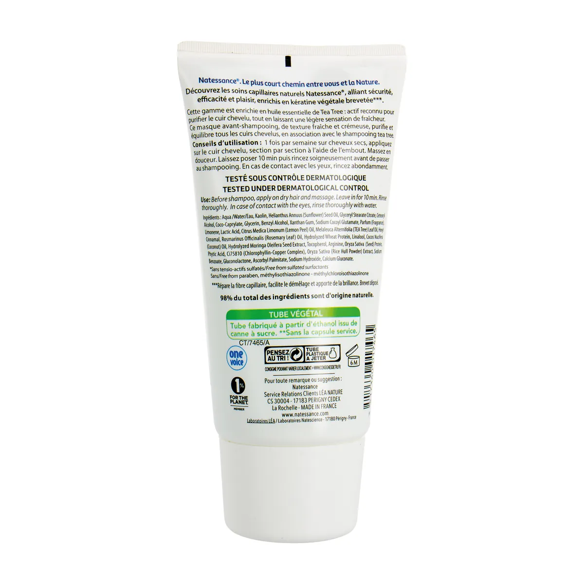 Natessance Purifying Hair Mask Tea Tree 150ml