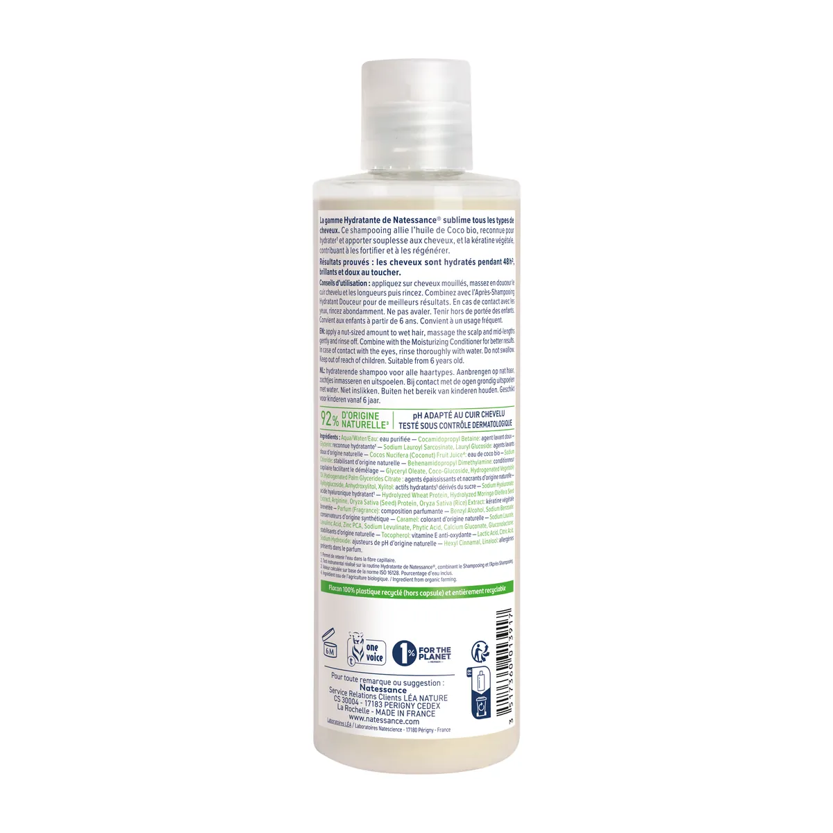 Natessance Shampoo Coconut and Botanical Keratin 250ml