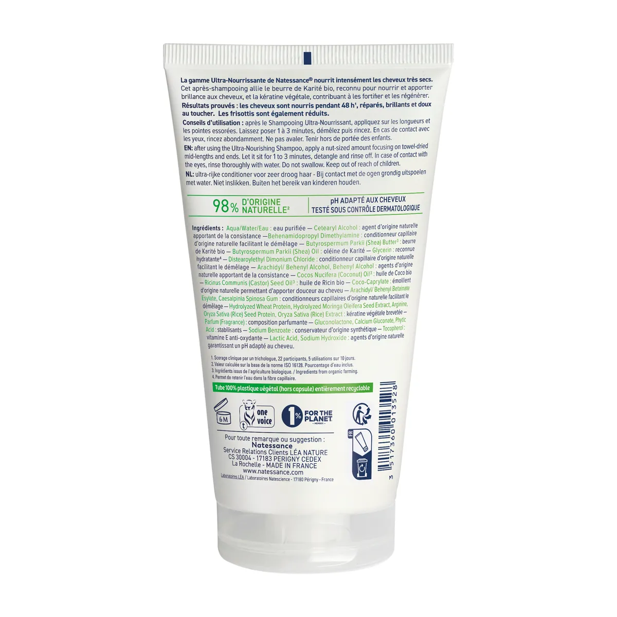 Natessance Ultra-Rich Conditioner Shea & Botanical Keratin 150ml