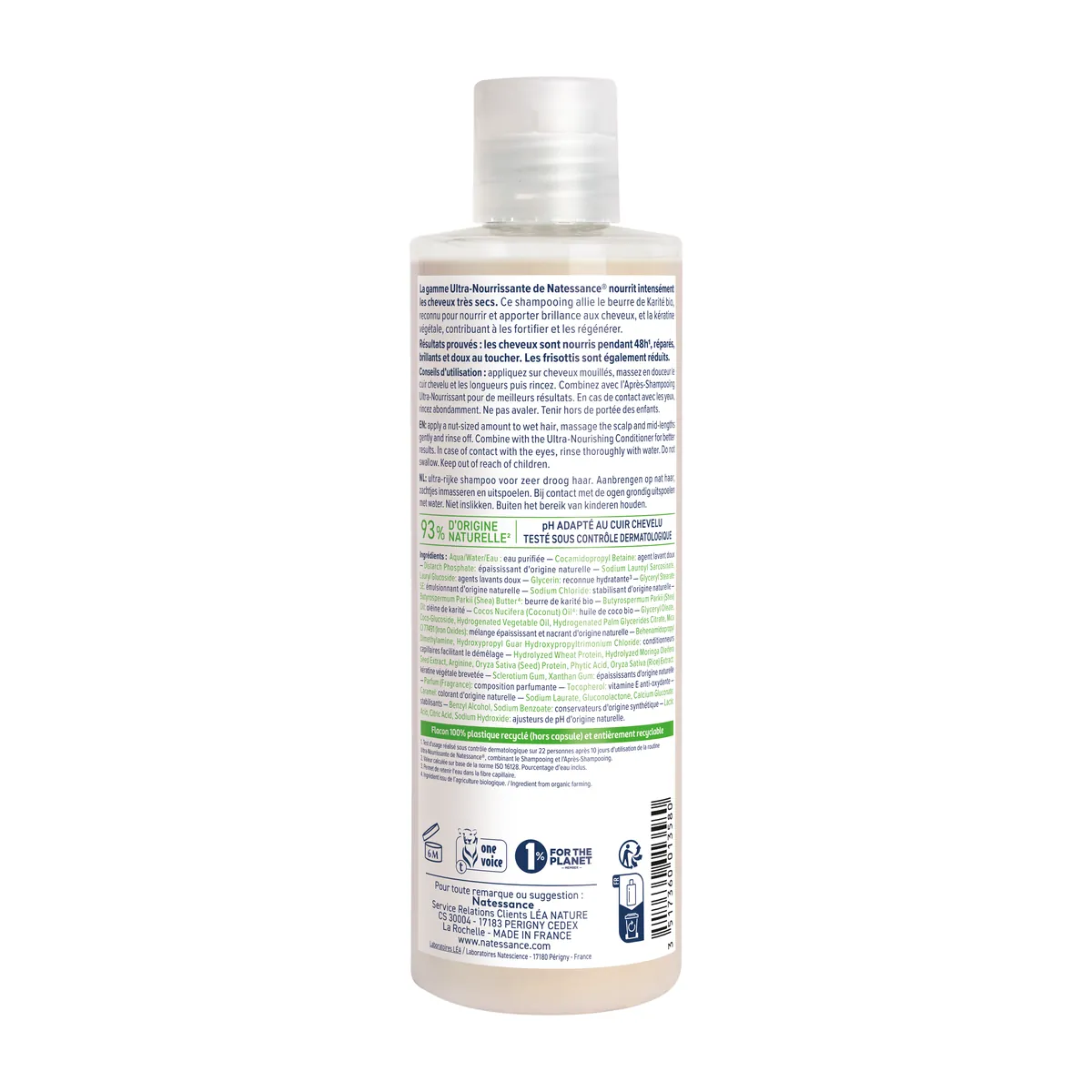 Natessance Ultra-Rich Shampoo Shea and Botanical Keratin 250ml