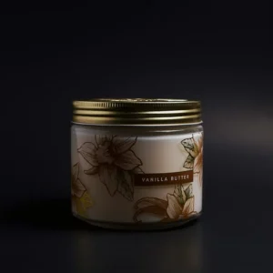 Night cream jar with a gold lid